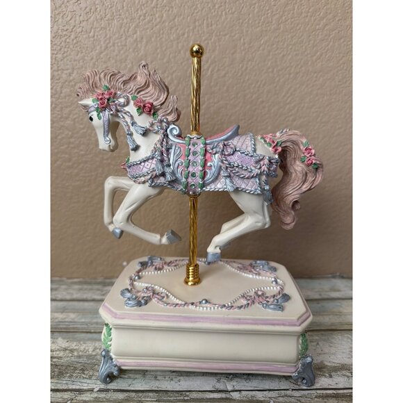 San Francisco Music Box Co Vanessa Carousel Horse Music Box Maureen Drdak Ltd Ed - Picture 9 of 17